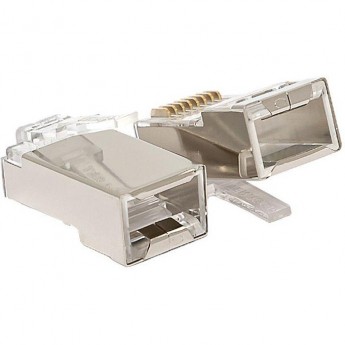 Коннектор RJ-45 EKF TERACOM экранированный 8P8C Cat.5E универсальный (уп.20шт) Коннектор RJ-45 EKF TERACOM экранированный 8P8C Cat.5E универсальный (уп.20шт)