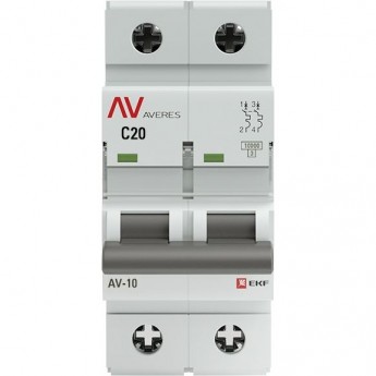 Выключатель автоматический EKF AVERES AV-6 2P 25A (C) 6kA Выключатель автоматический EKF AVERES AV-6 2P 25A (C) 6kA